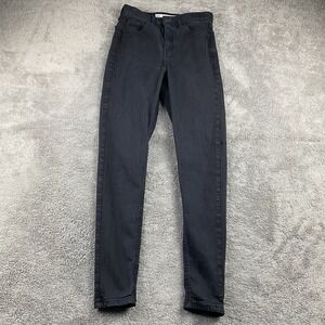 Topshop Jamie High Rise Skinny Jeans Womens 23x25‎ Black